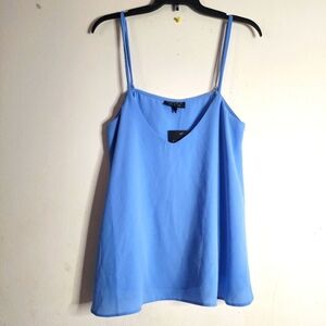 NWT Topshop Women's baby blue flowy cami size 4